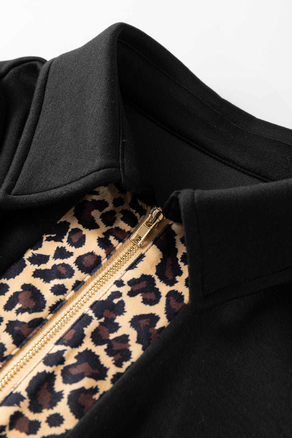 Leopard Accent Zip Mini Dress