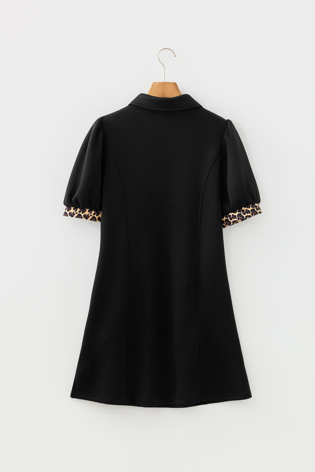 Leopard Accent Zip Mini Dress